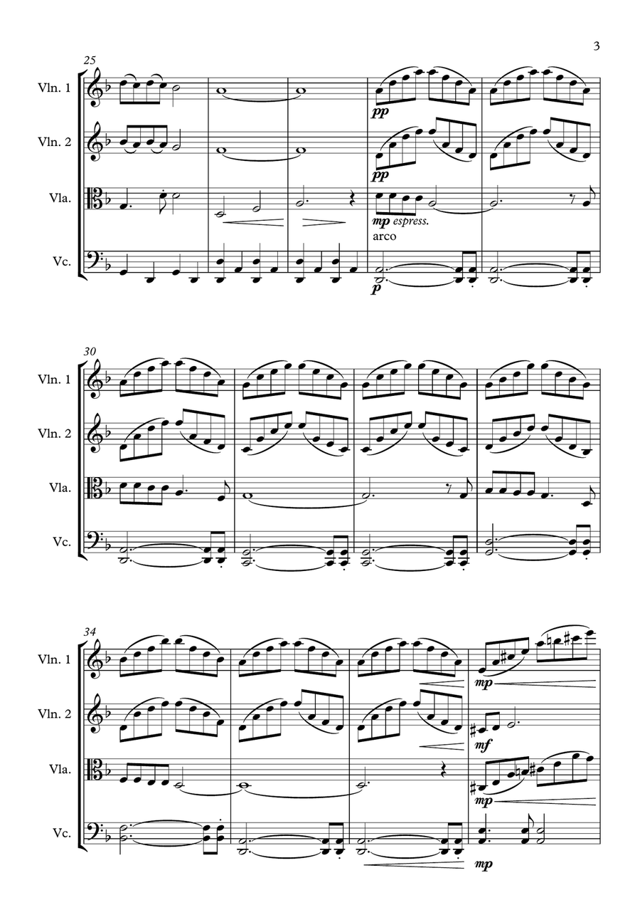 Walking In The Air Walking In The Air String Quartet scores gallery preview page 3