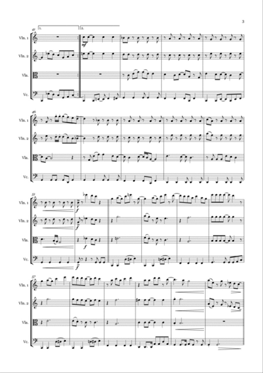 Step Into Christmas String Quartet scores gallery preview page 5