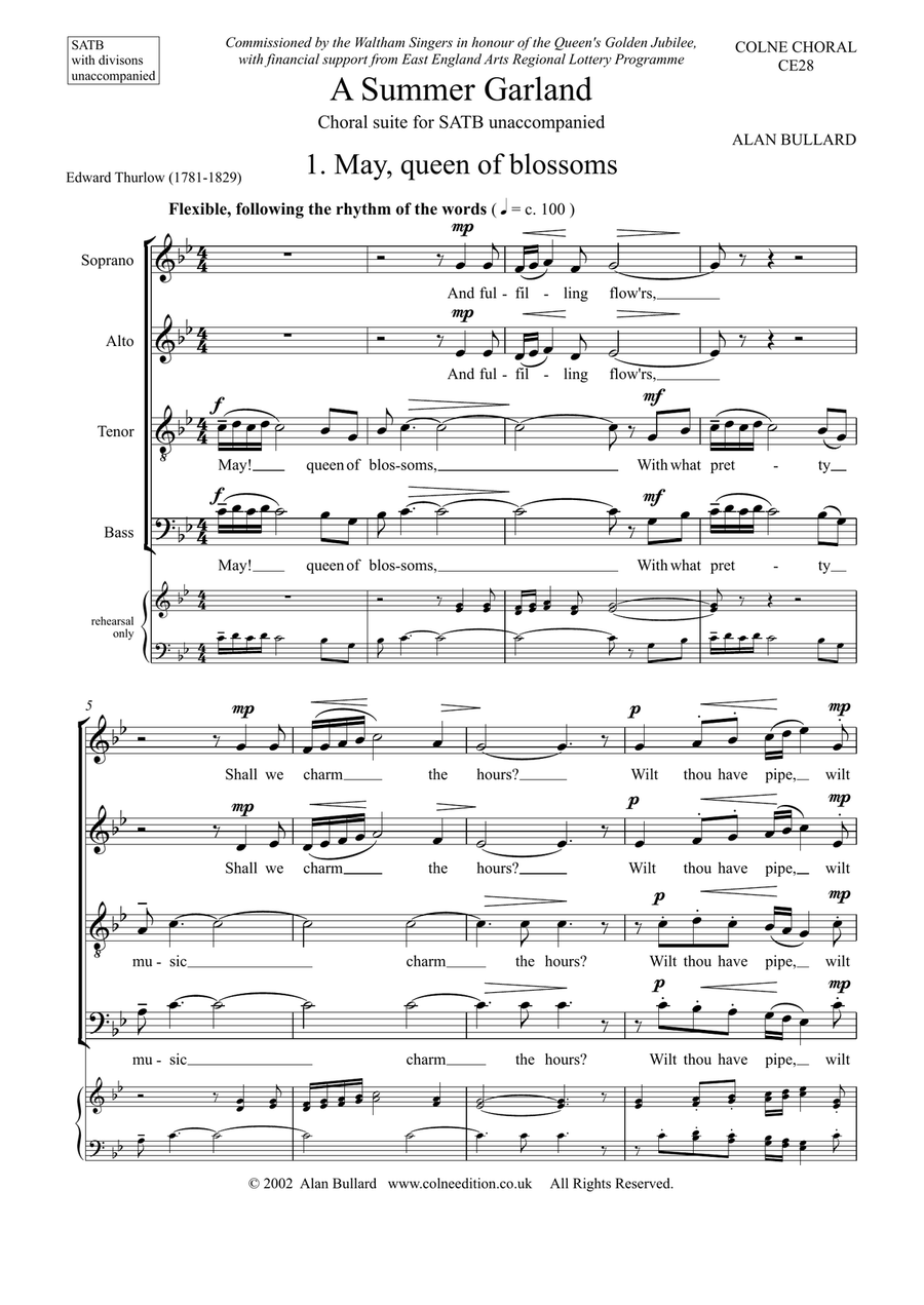 A Summer Garland (choral suite for mixed choir unaccompanied) Divisi scores gallery preview page 3