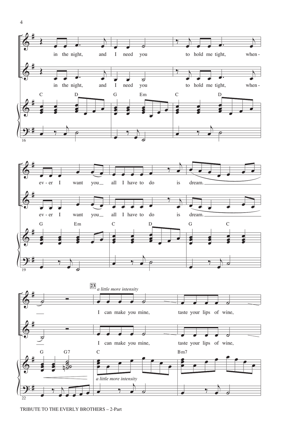 Tribute To The Everly Brothers (arr. Alan Billingsley) 2-Part scores gallery preview page 3