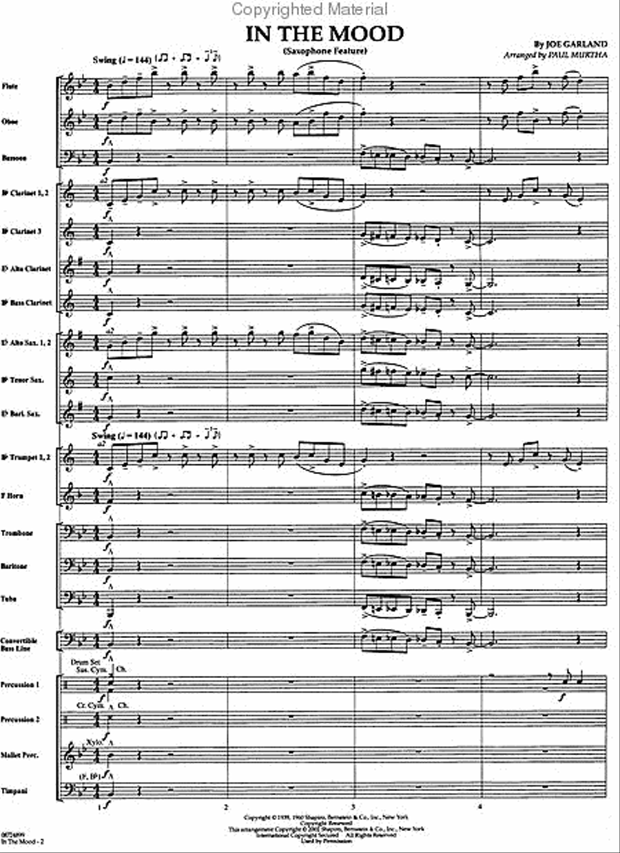 In the Mood In the Mood Concert Band scores gallery preview page 2