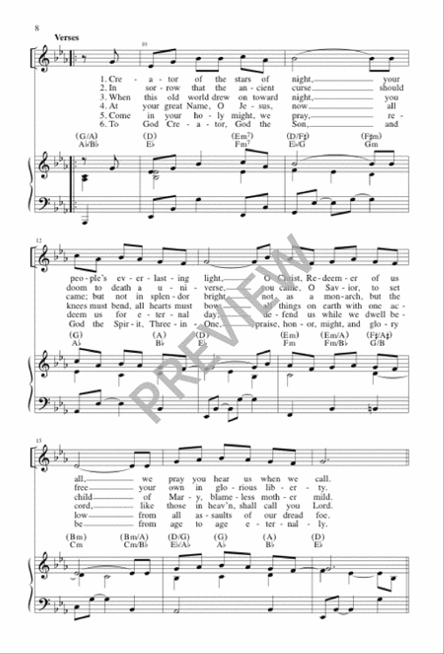 You Call Us, Lord / Creator of the Stars of Night Unison Choir scores gallery preview page 8
