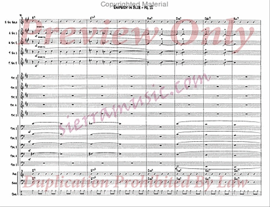 Rhapsody In Blue Jazz Ensemble scores gallery preview page 13