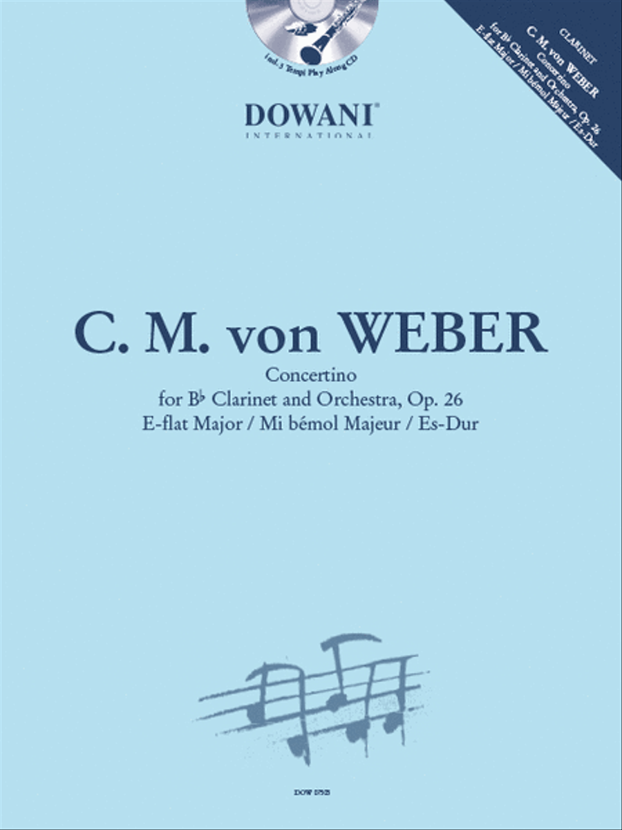 Concertino For Clarinet And Orchestra Op.26 Clarinet scores gallery preview page 1