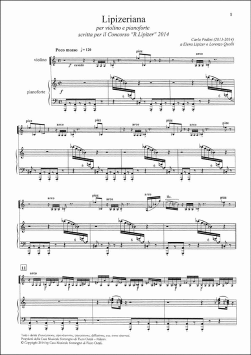 Lipizeriana, per Violino e Pianoforte