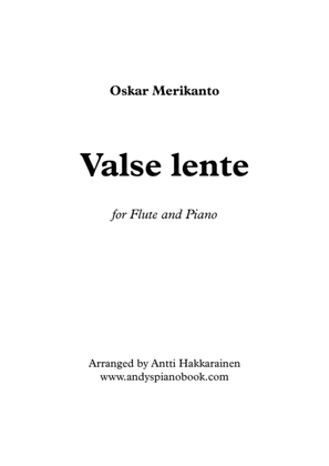 Book cover for Valse Lente - Flute & Piano
