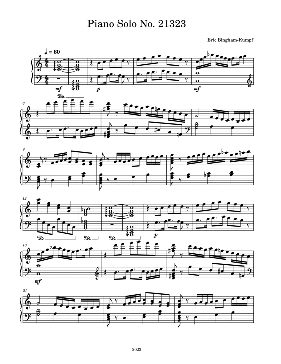 Piano Solo No. 21323 Piano Solo No. 21323 Piano Solo scores gallery preview page 1