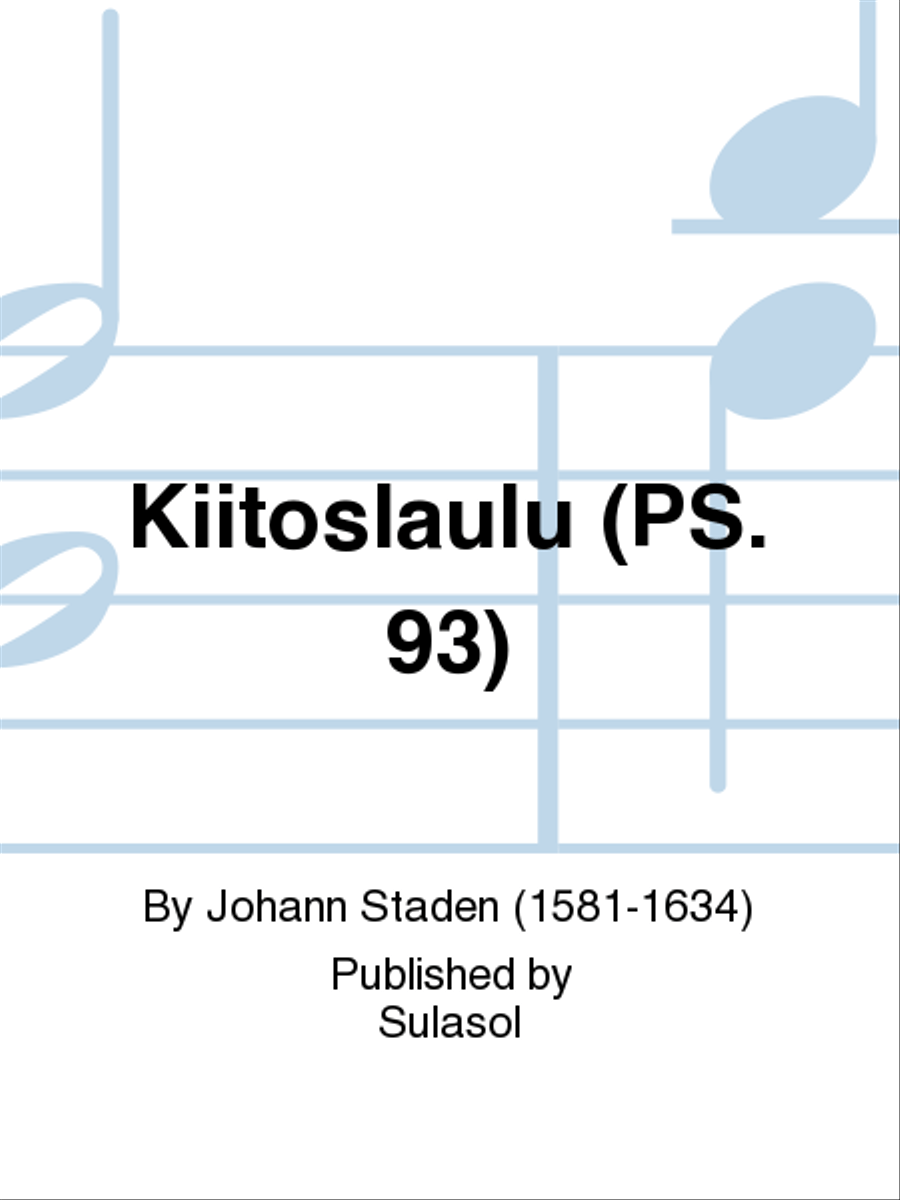 Kiitoslaulu (PS. 93) Mixed Choir scores gallery preview page 1