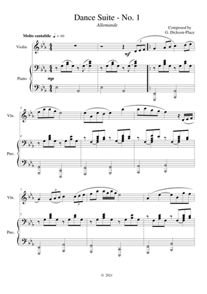 Dance Suite - Seven duets for Violin and Piano which form a complete Suite – Original composition