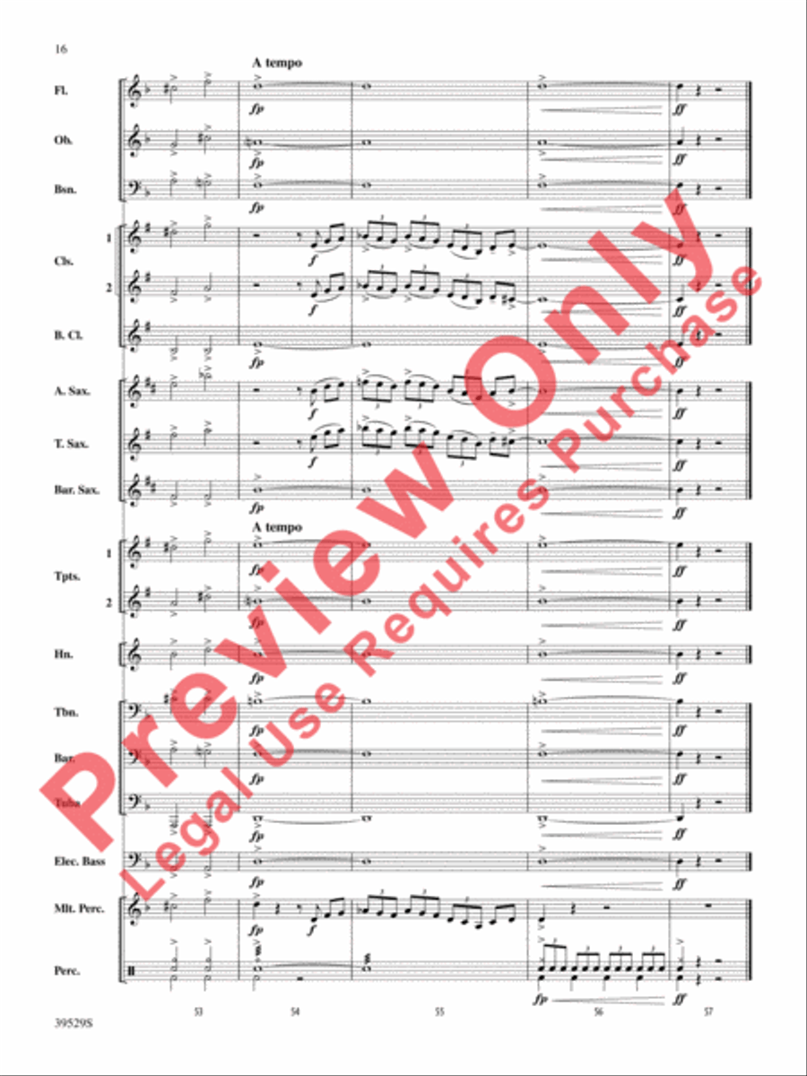 Minnie the Moocher Concert Band scores gallery preview page 17
