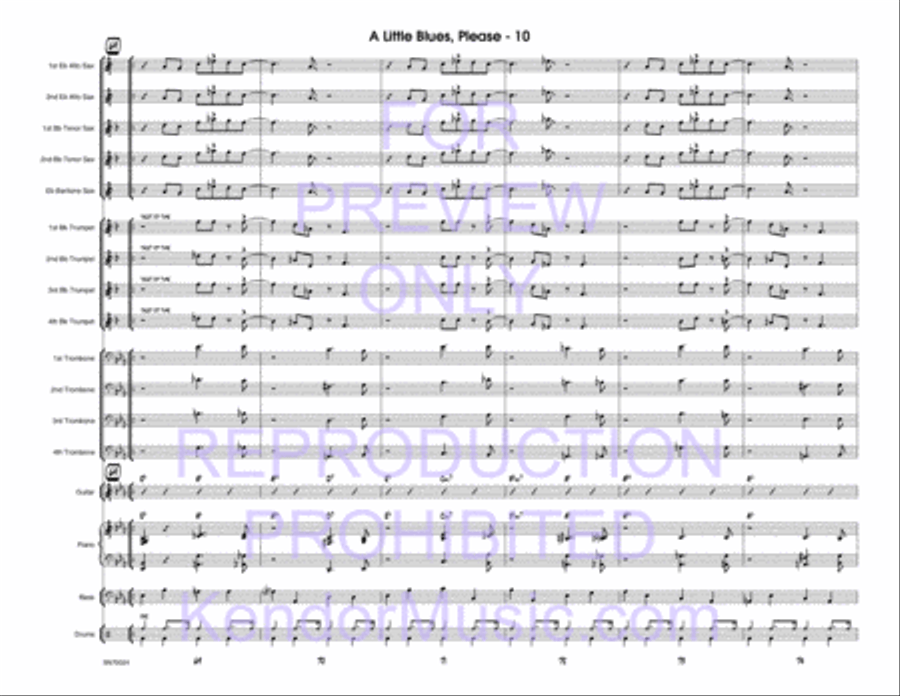 Little Blues, Please, A Little Blues, Please, A Jazz Ensemble scores gallery preview page 11