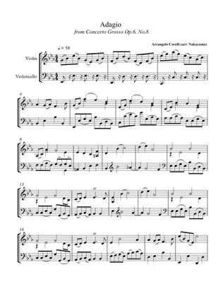 Corelli Adagio from Christmas Concerto - arr. for Violin & Cello