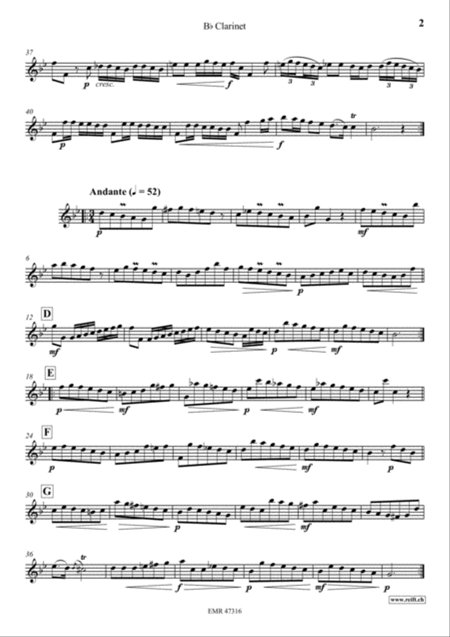 Concerto Ab Major Clarinet Solo scores gallery preview page 3