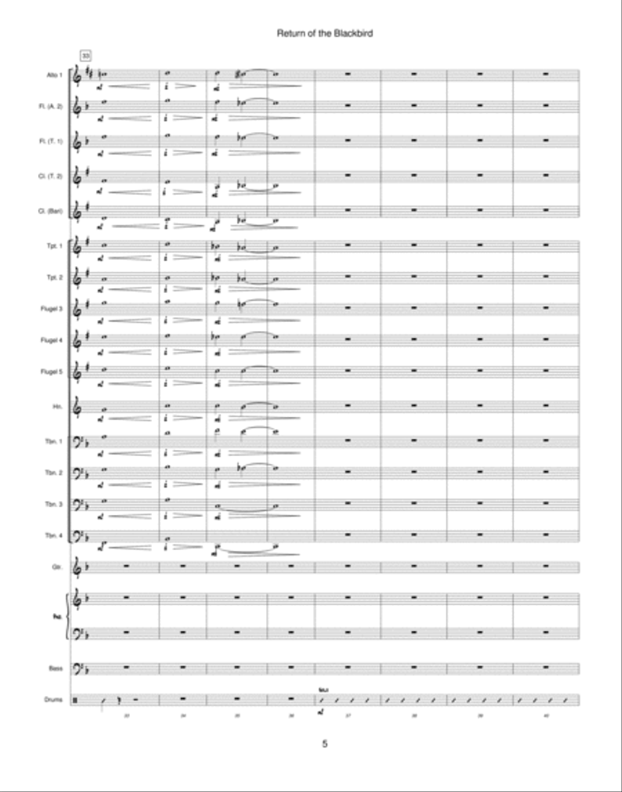 Return of the Blackbird Jazz Ensemble scores gallery preview page 5