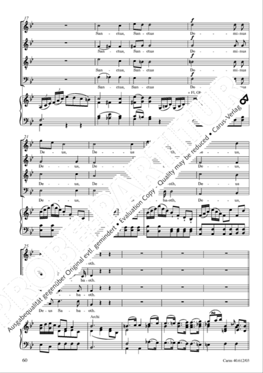 Harmoniemesse in B 4-Part scores gallery preview page 61