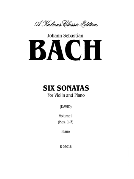 Six Sonatas, Volume 1