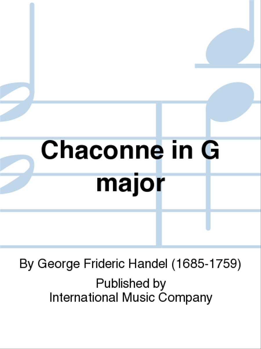 Chaconne In G Major Piano Solo scores gallery preview page 1