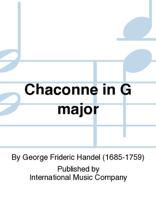 Book cover for Chaconne In G Major