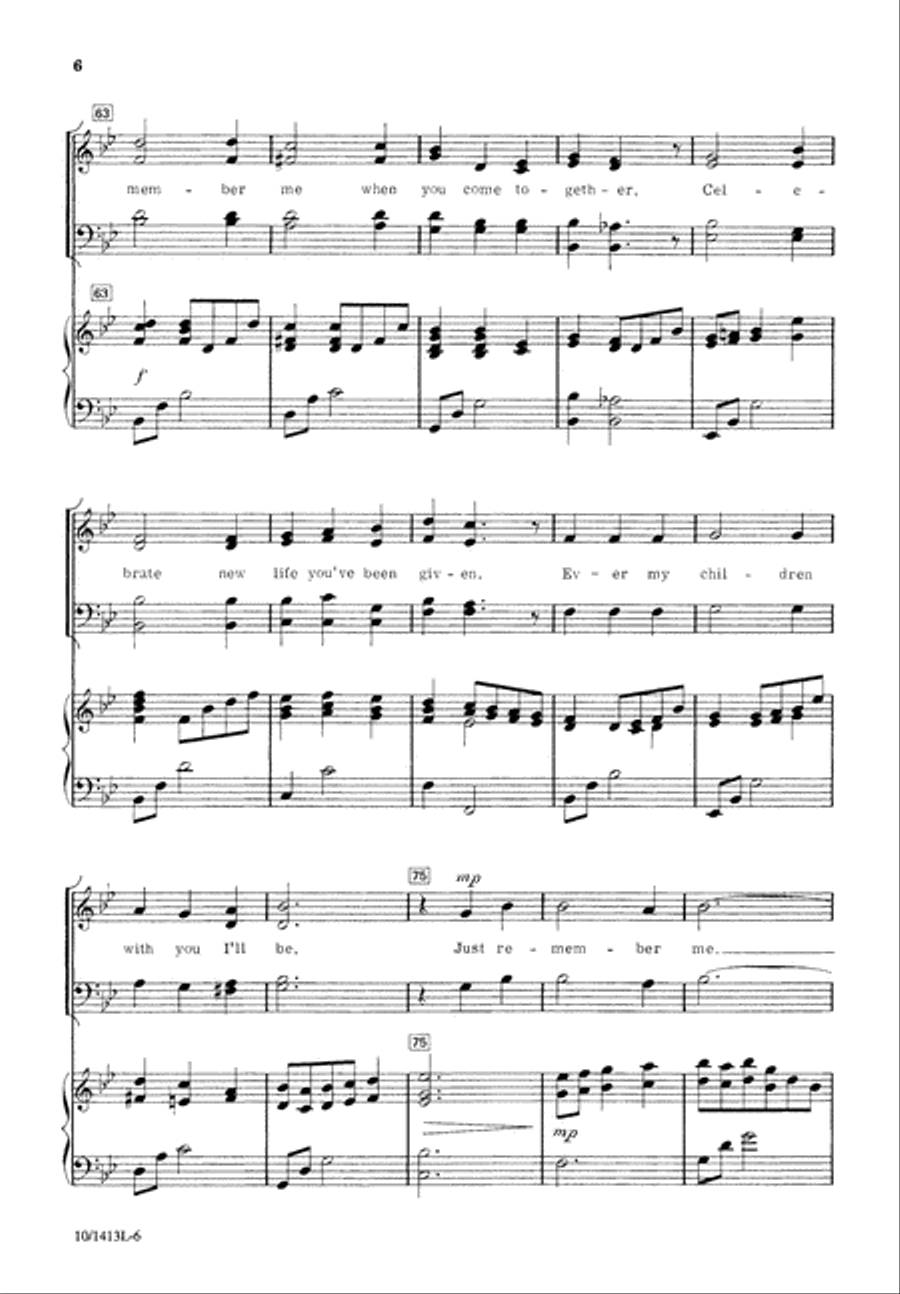 Remember Me Remember Me 4-Part scores gallery preview page 6