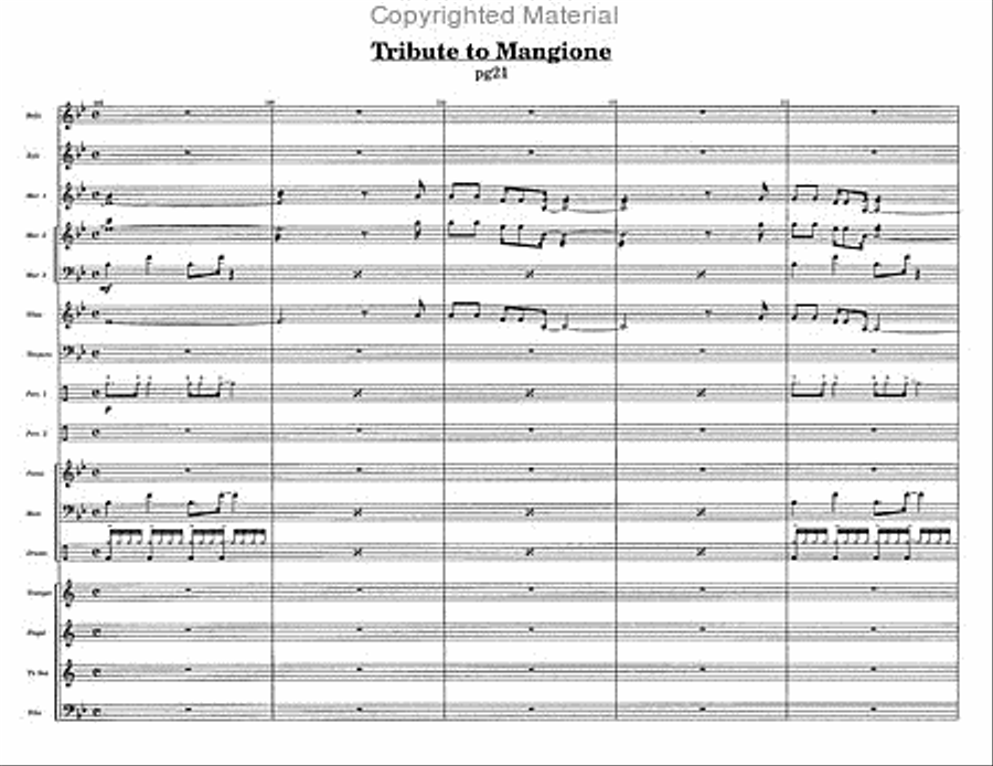 Tribute To Mangione Percussion Ensemble scores gallery preview page 6