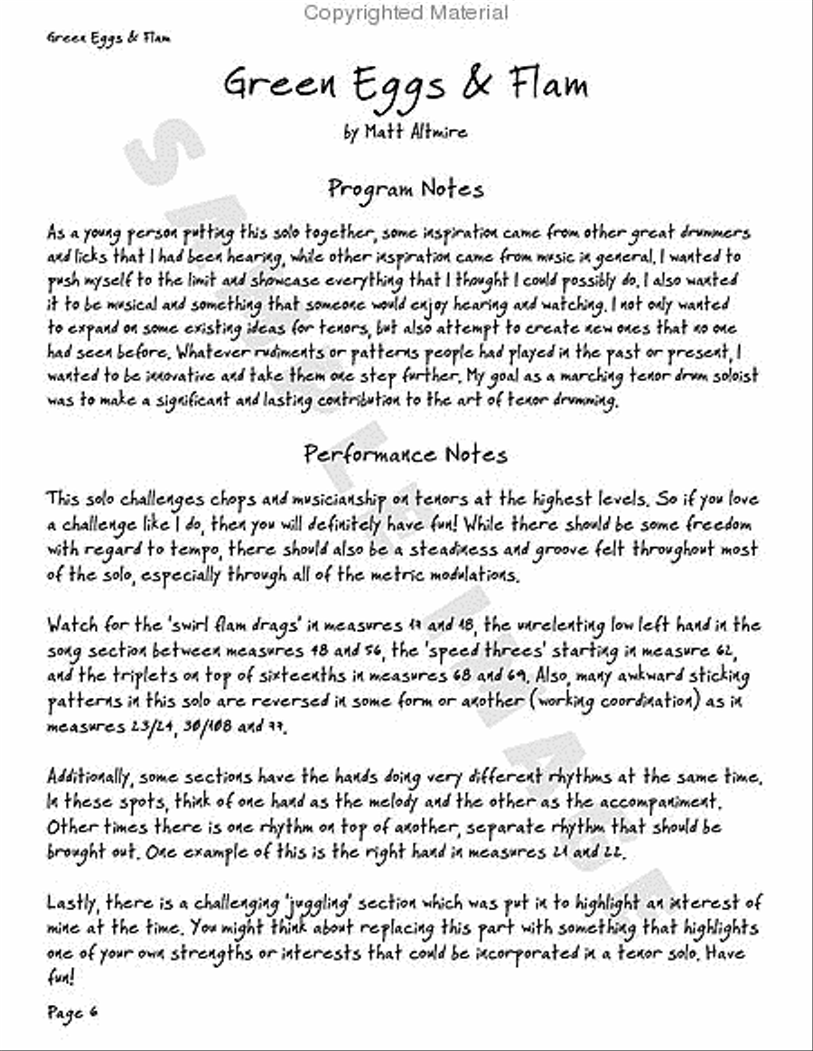 Violent Tenor Cream Drums scores gallery preview page 22