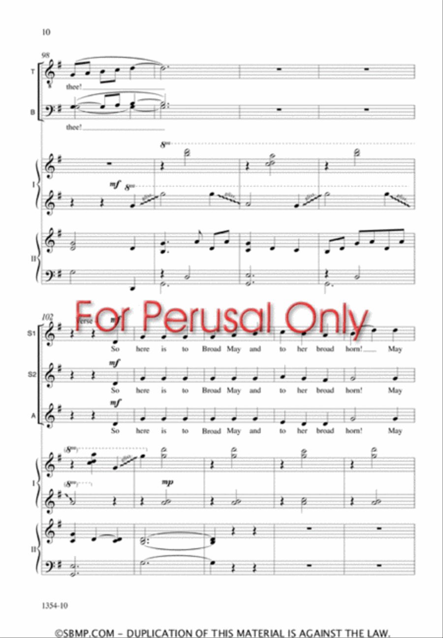 Gloucestershire Wassail - SATB Octavo 4-Part scores gallery preview page 9