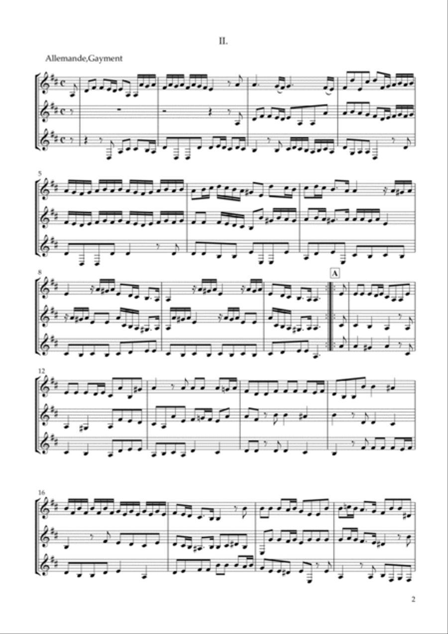 Six Sonatas No.1 for three Clarinets, Op.7-1 Woodwind Ensemble scores gallery preview page 2