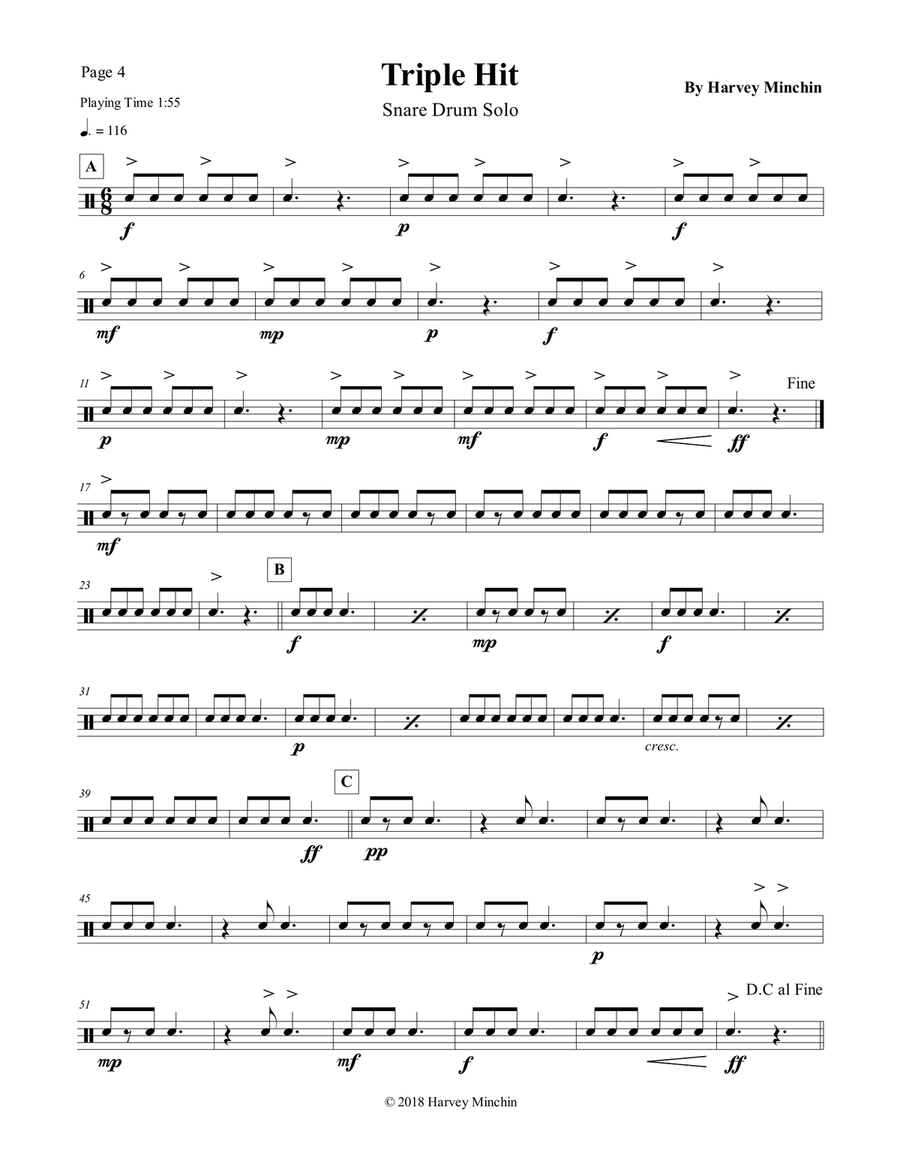 Snare Drum Solo Collection 1 Snare Drum scores gallery preview page 6