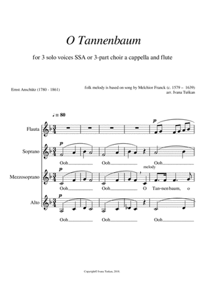 Book cover for O Tannenbaum for SSA and flute