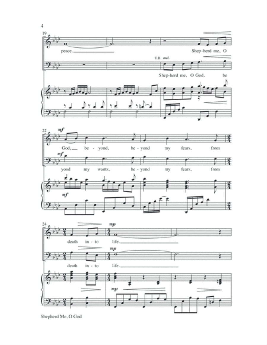 Shepherd Me, O God 4-Part scores gallery preview page 5