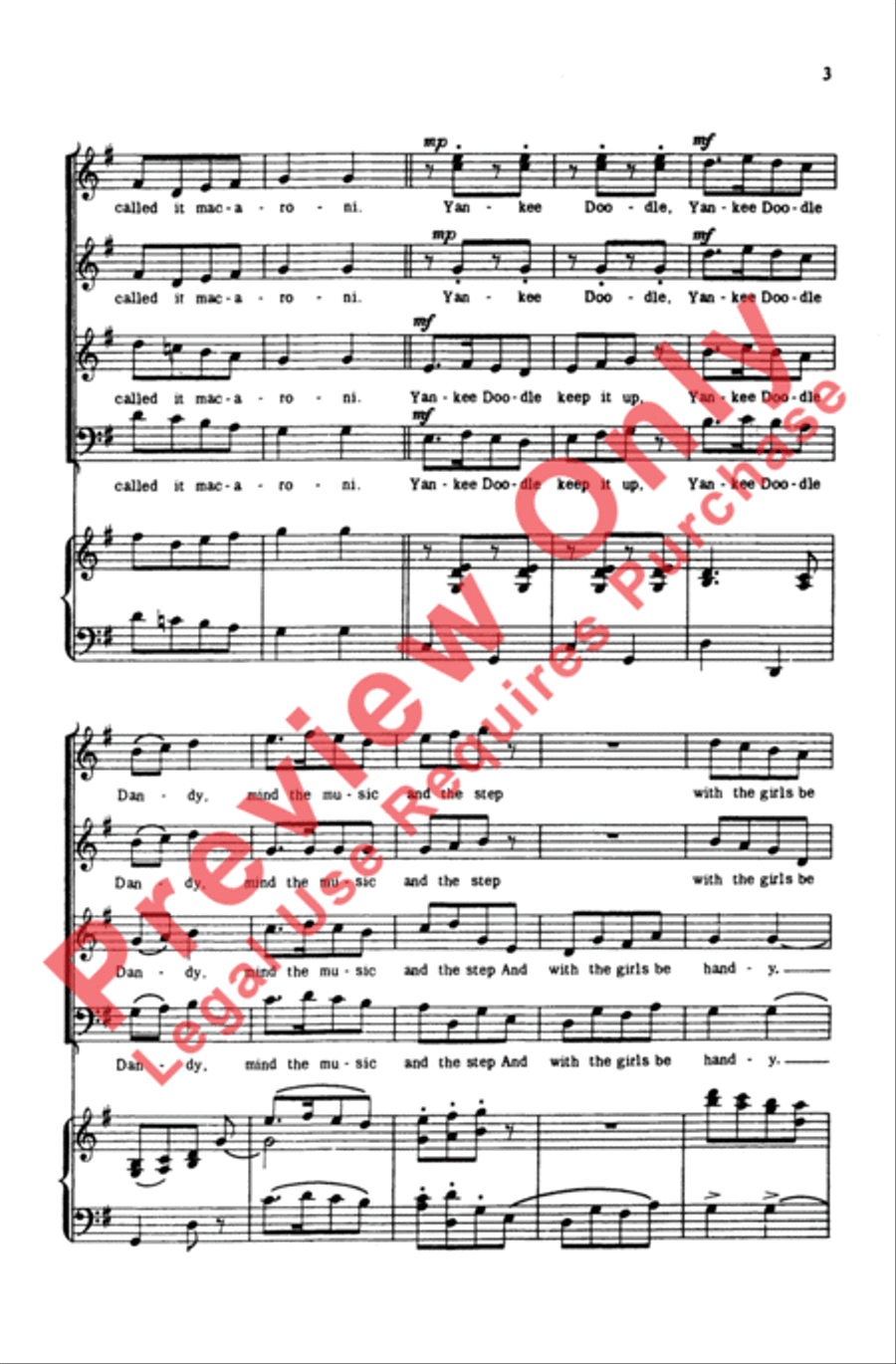 Yankee Doodle 4-Part scores gallery preview page 3