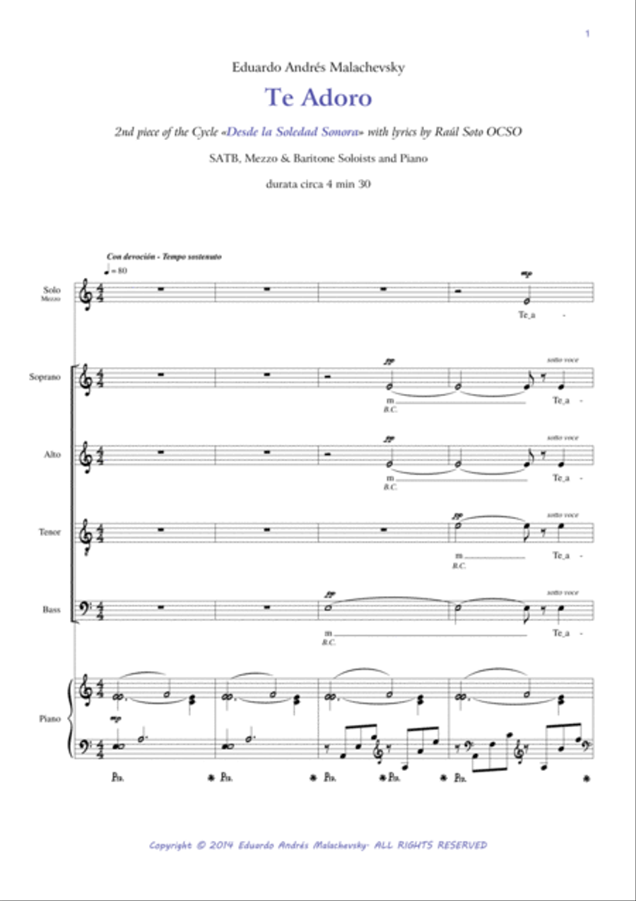 TE ADORO 4-Part scores gallery preview page 5