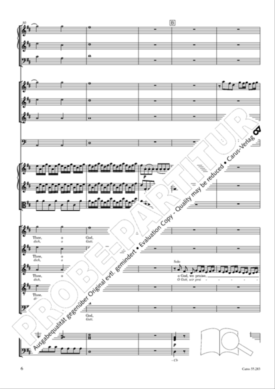 Te Deum for the Victory of Dettingen SSATB scores gallery preview page 23