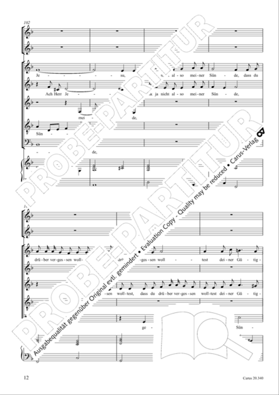 O du allersu!ester und liebster Herr Jesu SSATB scores gallery preview page 13