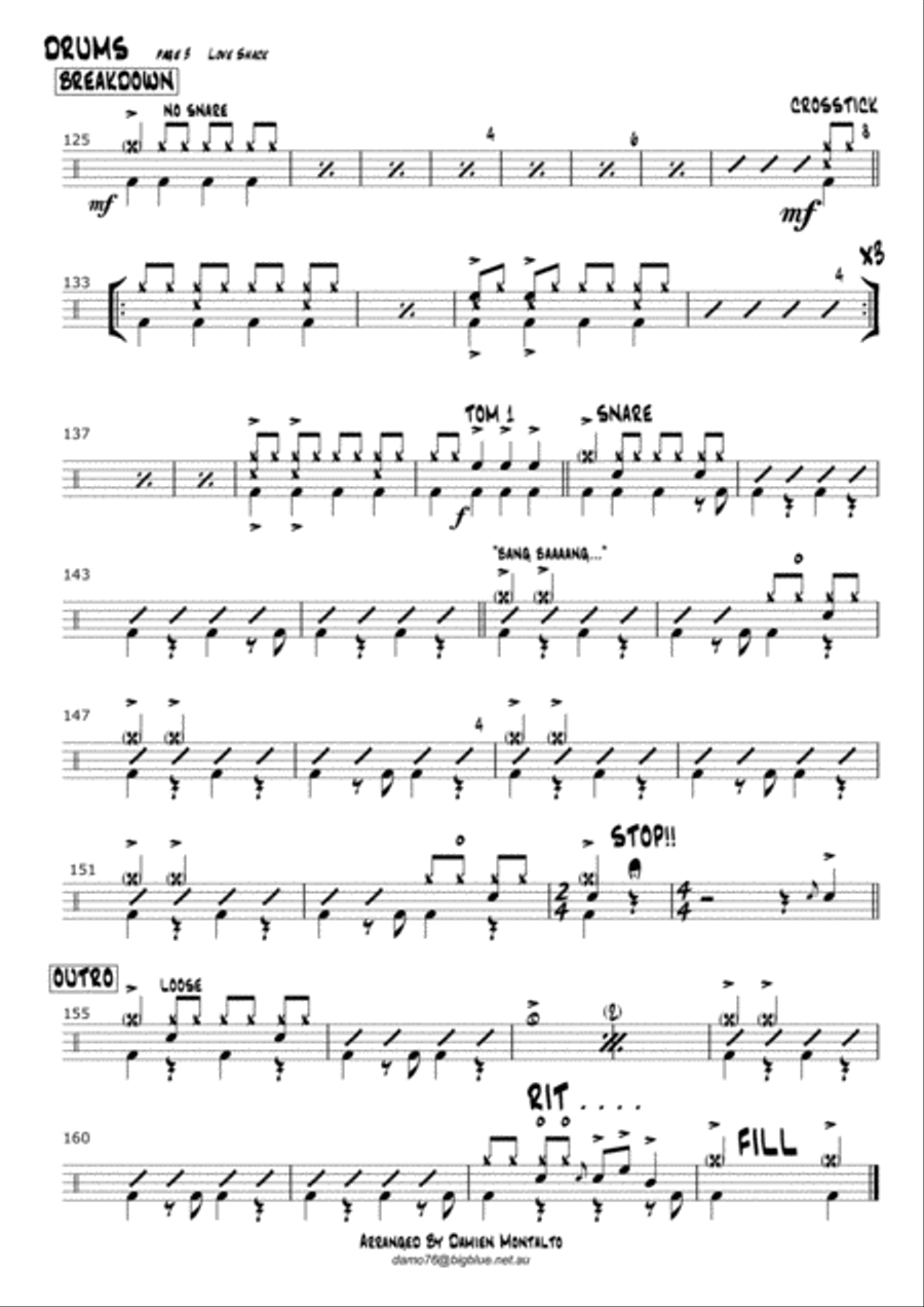 Love Shack Small Ensemble scores gallery preview page 3