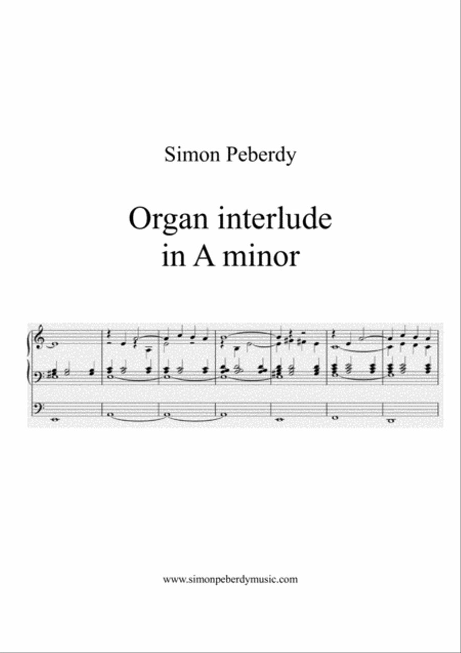 Organ Interlude in A minor Organ Solo scores gallery preview page 1