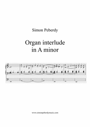 Book cover for Organ Interlude in A minor