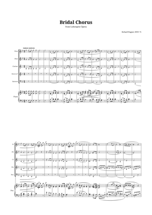 Bridal Chorus by Wagner for Woodwind Quintet and Piano
