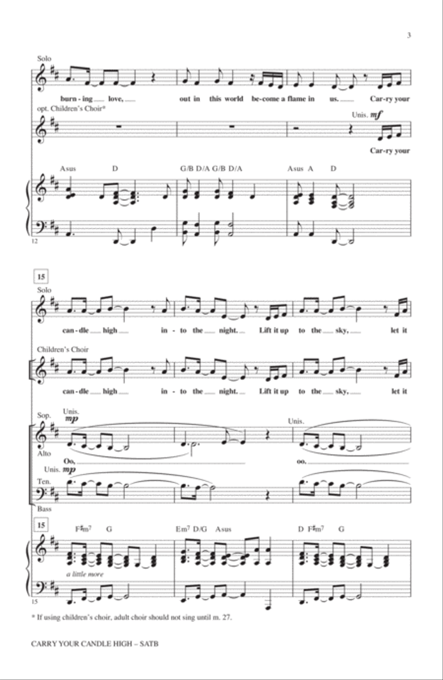 Carry Your Candle High 4-Part scores gallery preview page 2