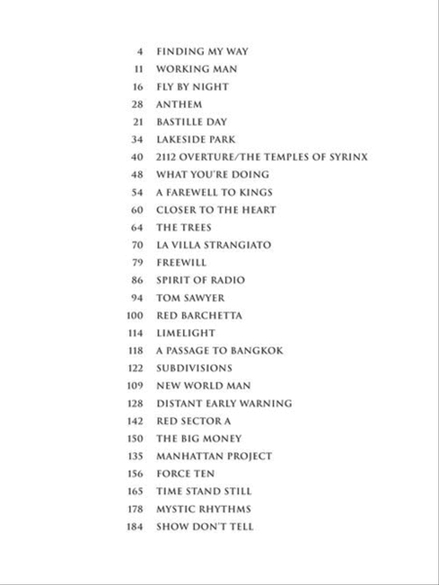 Rush – Chronicles Rush – Chronicles Piano, Vocal, Guitar scores gallery preview page 4