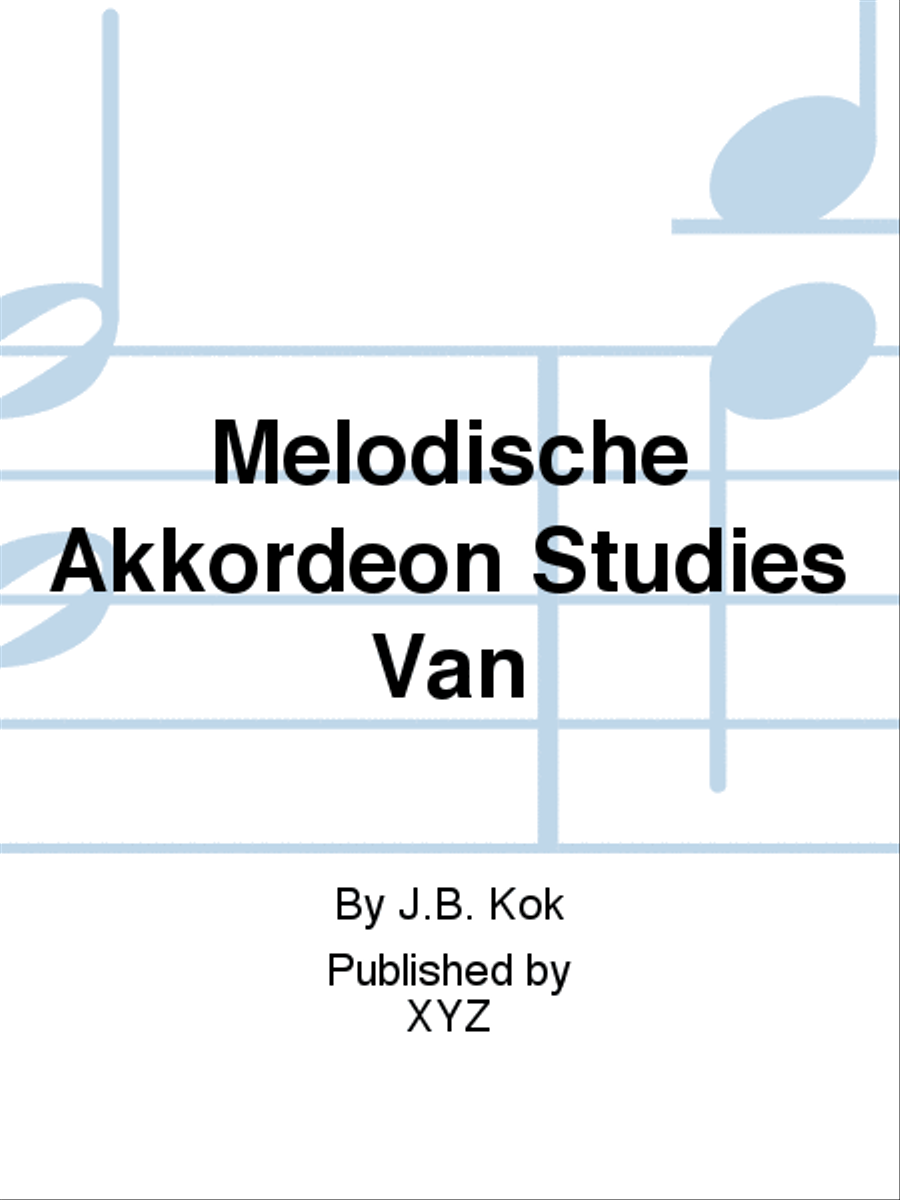 Melodische Akkordeon Studies Van Accordion scores gallery preview page 1