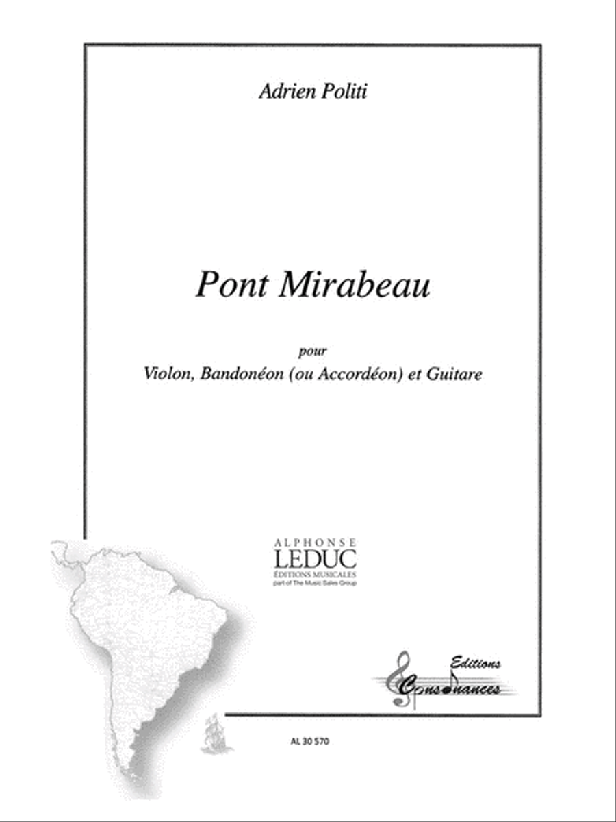 Politi Pont Mirabeau Violin Bandonion Or Accordion Guitar Score/parts Violin scores gallery preview page 1