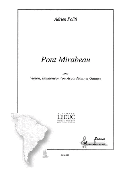 Politi Pont Mirabeau Violin Bandonion Or Accordion Guitar Score/parts
