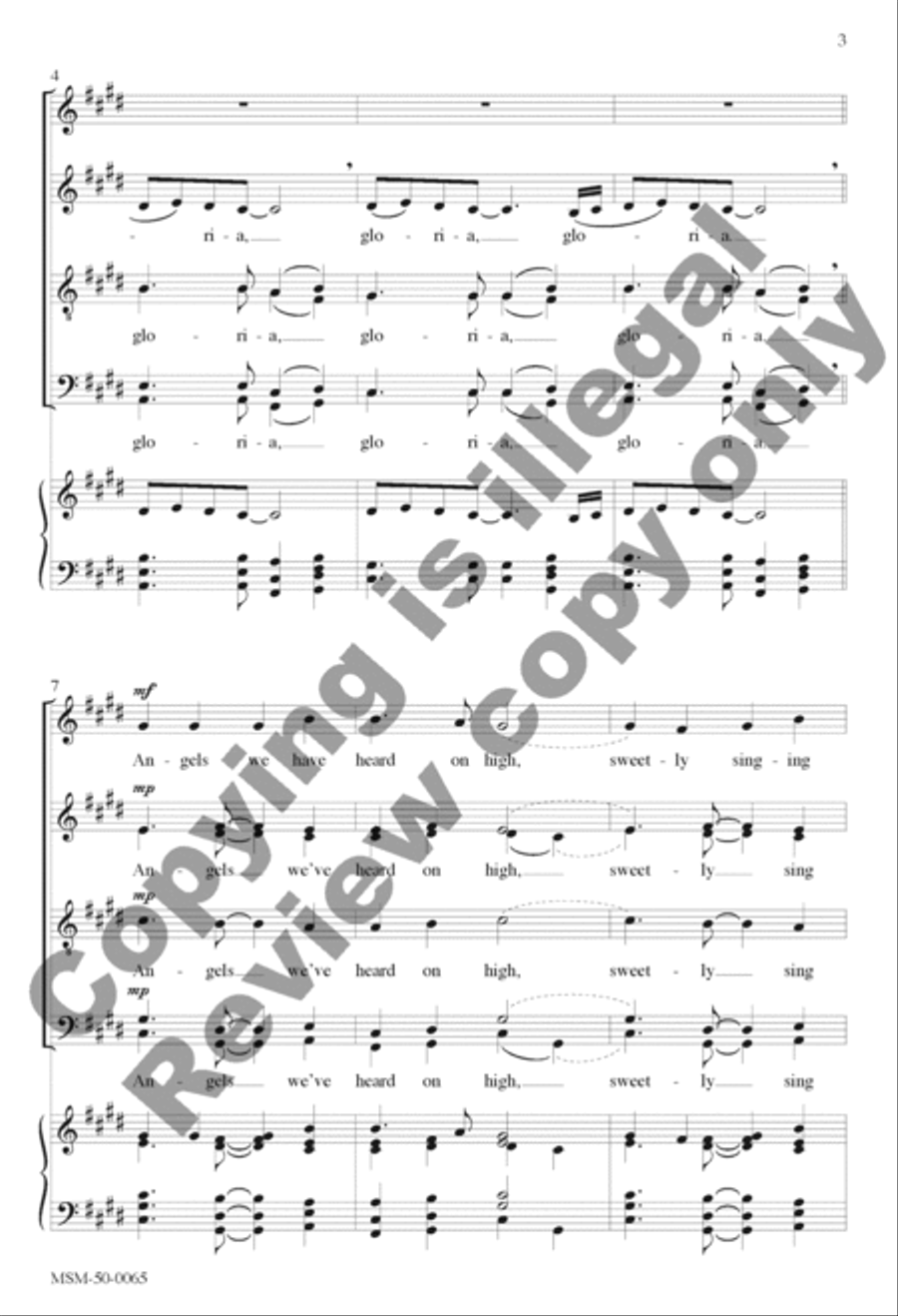 Angels We Have Heard on High Divisi scores gallery preview page 3