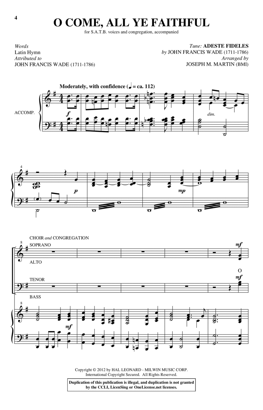 Carols For Choir And Congregation (Collection) 4-Part scores gallery preview page 1