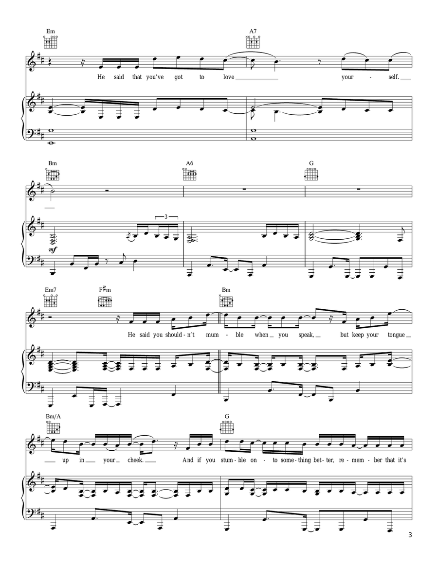 Song For A Friend Song For A Friend Piano, Vocal, Guitar scores gallery preview page 3