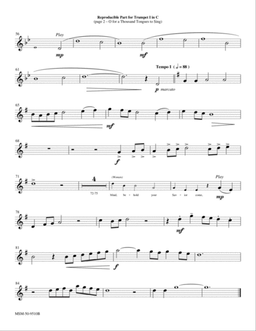 O for a Thousand Tongues to Sing Choir scores gallery preview page 2