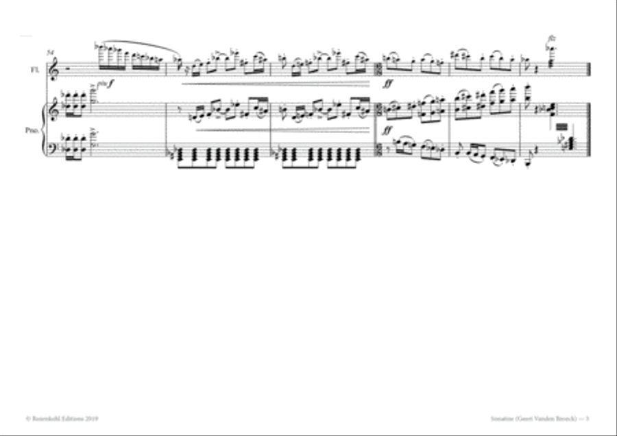 Sonatine for Flute and Piano Flute Solo scores gallery preview page 5