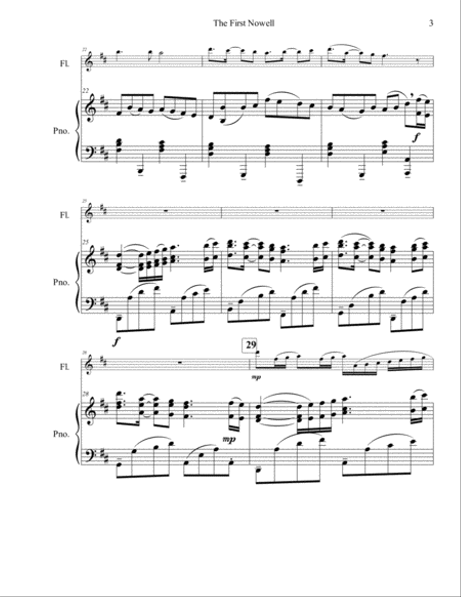 The First Nowell for Solo Flute Flute Solo scores gallery preview page 4