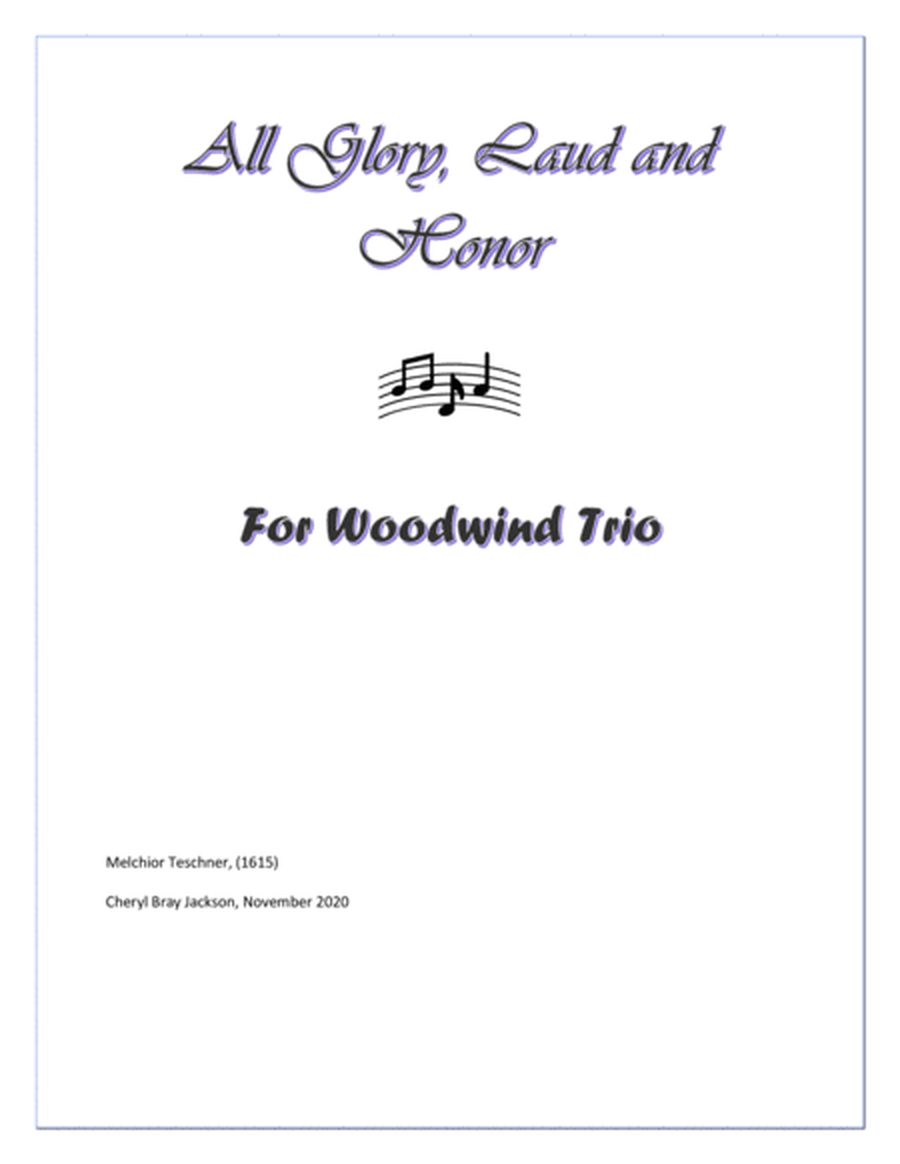All Glory, Laud & Honor for Woodwind Trio image number null
